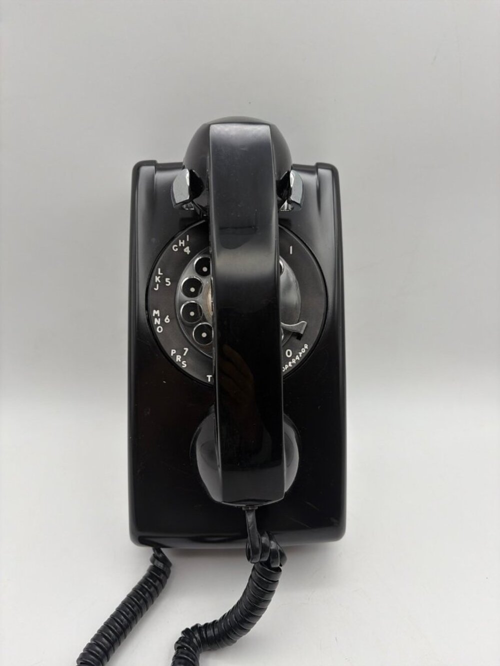 Vintage Western Electric Black Wall Mount Rotary Phone Untested